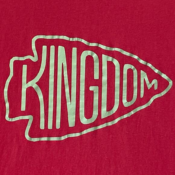 Kansas City Chiefs Kingdom Red Tshirt Mens Size 2X Gold Arrowhead Football Game - Picture 3 of 13